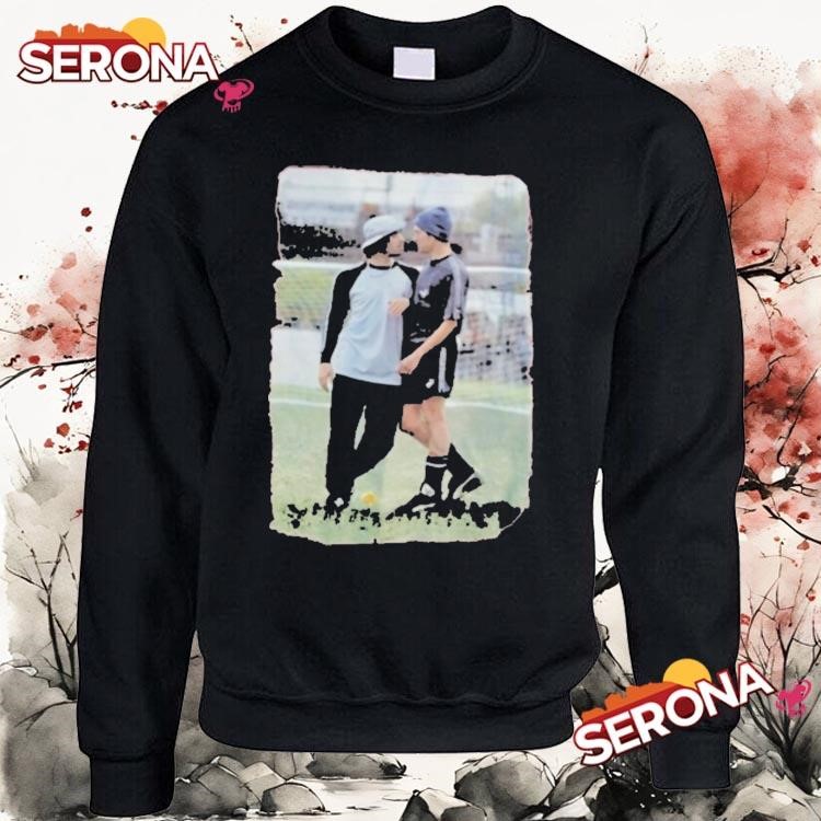 Liam gallagher oasis and damon albarn blur playing soccer