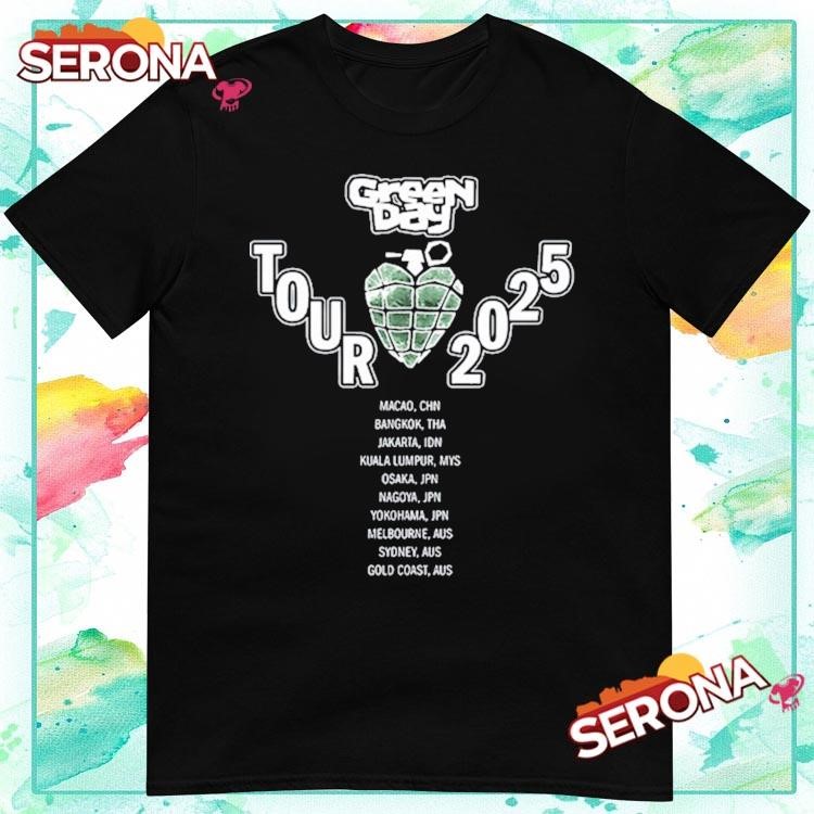 GREEN DAY アジア・オーストラリア2025 Tシャツ Green Day Tour 2025 Asia And Australia Tour Merch Two Sides